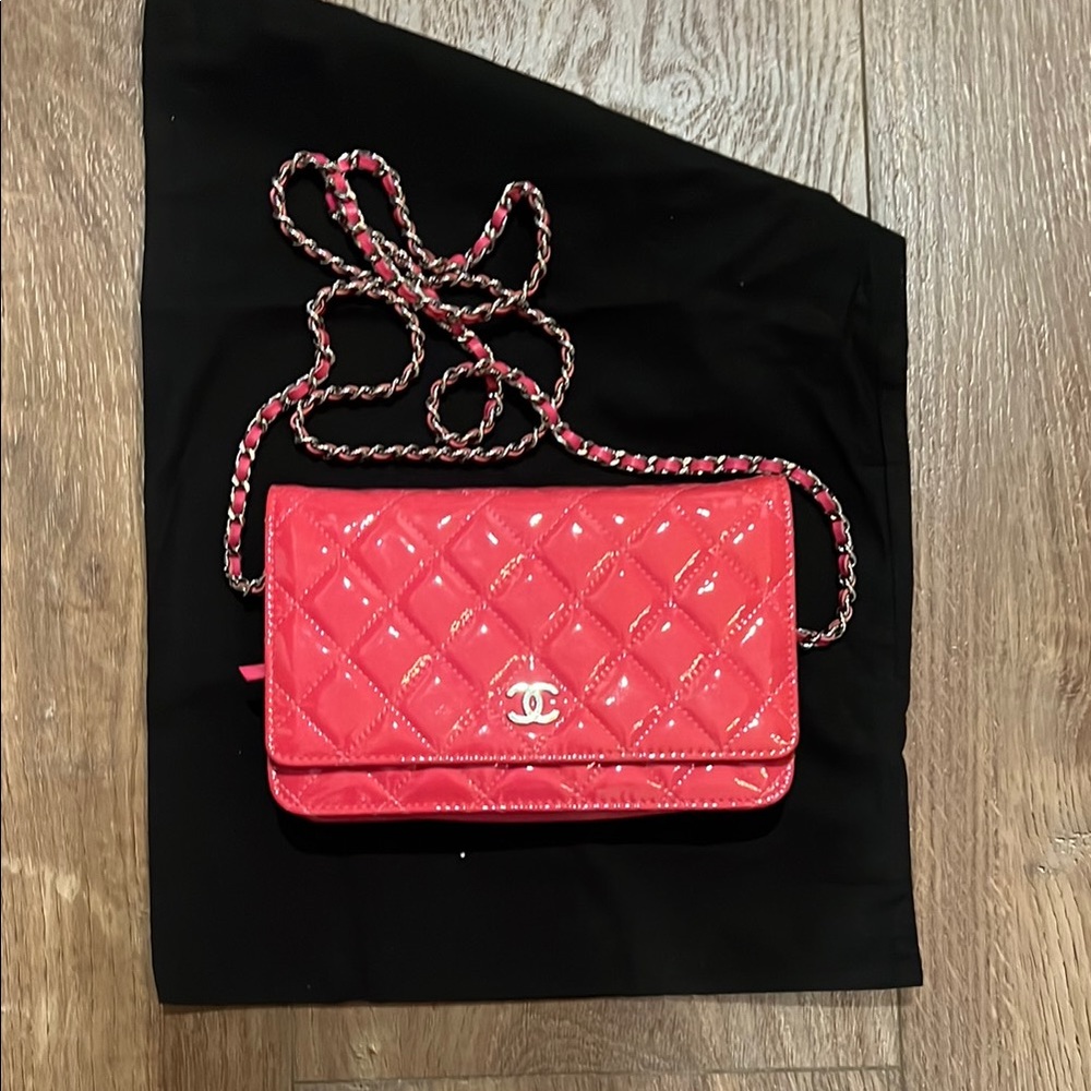 Chanel Pink Quilted Crossbody Bag with Iconic Chain